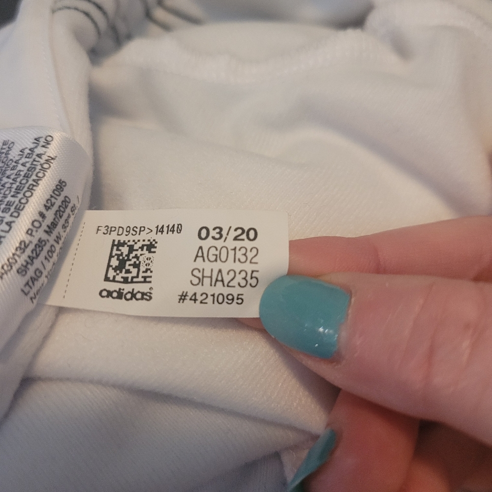 Adidas White Ruffle Bottom Zip-Up Jacket - Picture 8 of 8